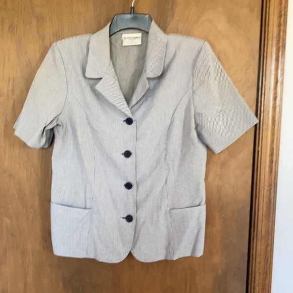 Vintage Small hounds tooth print jacket with shoulder pads & pant - Picture 6 of 17